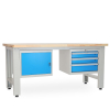 Dílenský stůl Solid OAK-13, 180 cm, 2 závěsné boxy, dub