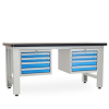 Dílenský stůl Solid MDF-44, 180 cm, 2 závěsné boxy, černá