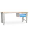 Dílenský stůl Solid OAK-02, 210 cm, závěsný box, dub