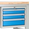 Dílenský stůl Solid OAK-23, 210 cm, 2 závěsné boxy, dub