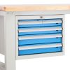 Dílenský stůl Solid OAK-42, 210 cm, 2 závěsné boxy, dub