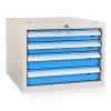 Dílenský stůl Solid MDF-04, 210 cm, závěsný box, černá