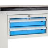 Dílenský stůl Solid MDF-20, 210 cm, závěsný box, černá