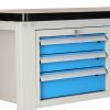 Dílenský stůl Solid MDF-33, 210 cm, 2 závěsné boxy, černá