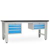 Dílenský stůl Solid MDF-32, 210 cm, 2 závěsné boxy, černá