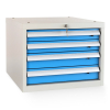 Dílenský stůl Solid MDF-41, 210 cm, 2 závěsné boxy, černá