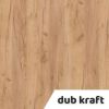 Výškově nastavitelný stůl OfficeTech B, 120 x 80 cm, černá podnož, dub kraft