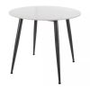 Jídelní stůl Rion - průměr 90 cm, mramor / černá