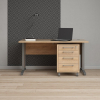 Kancelářský stůl Modulo 150 x 80 cm + kontejner, dub sonoma / šedá