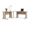 Rohové pracovní místo Modulo 200 x 200 cm, dub sonoma / šedá