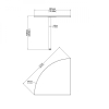 Propojovací prvek Modulo 80,1 x 80,1 cm, černá / šedá