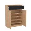 Botník Simplicity II nízký, hikora jackson / černý mat