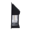 LED solární nástěnné světlo WL918, černá