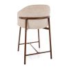 Barová židle Perbeck, krémová / ořech